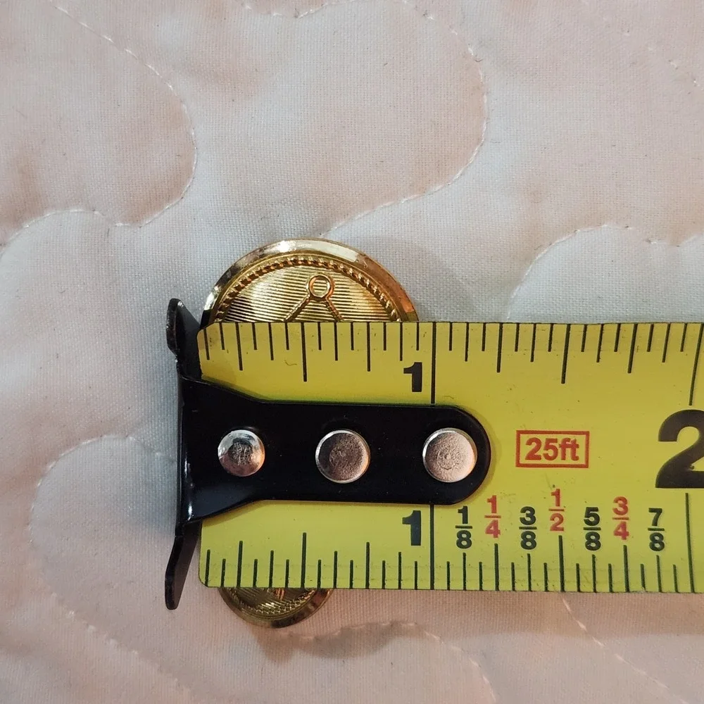 Set of 14 Waterbury Gold FOX HUNTING BLAZER BUTTONS French Horn Shank Equestrian